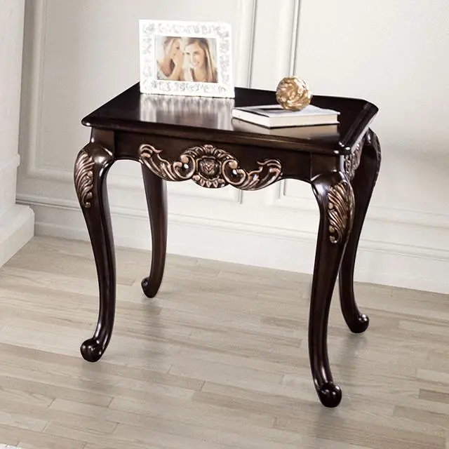 Palencia Wooden End Table with Shelf