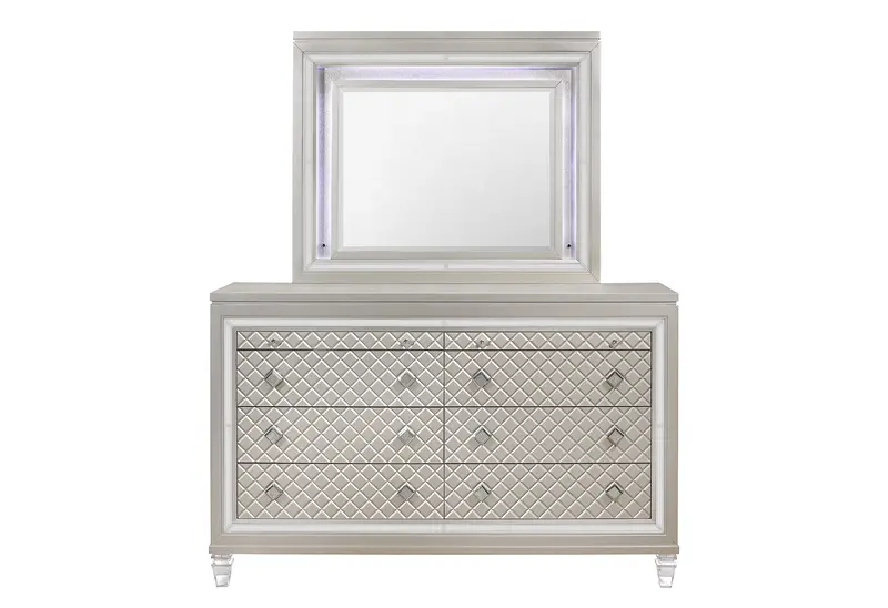 Paris Champagne 6-Drawer Dresser in Champagne Finish