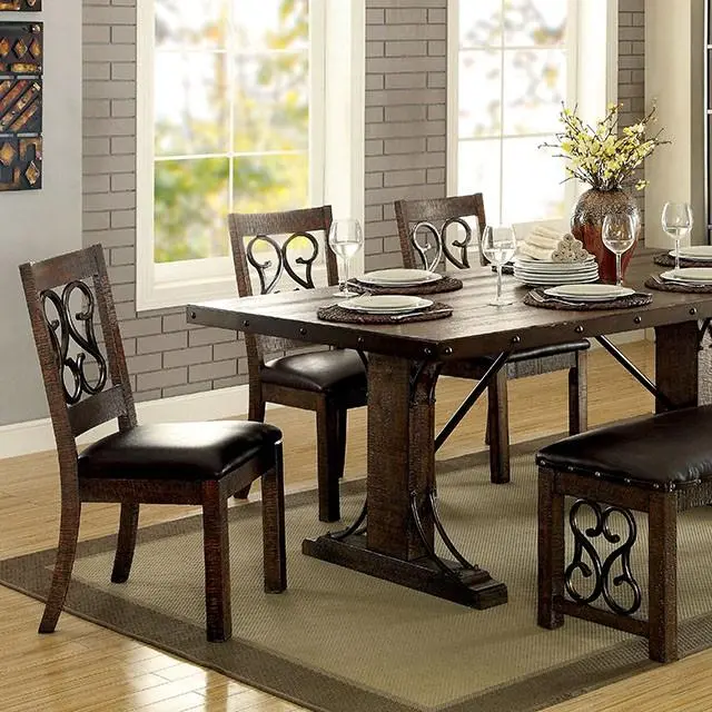 Paulina Rustic Walnut Extendable Dining Table
