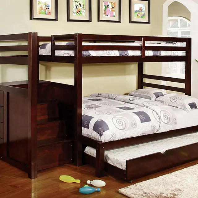 Pine Ridge Twin-over-Full Bunk Bed – Space-Saving Metal Frame