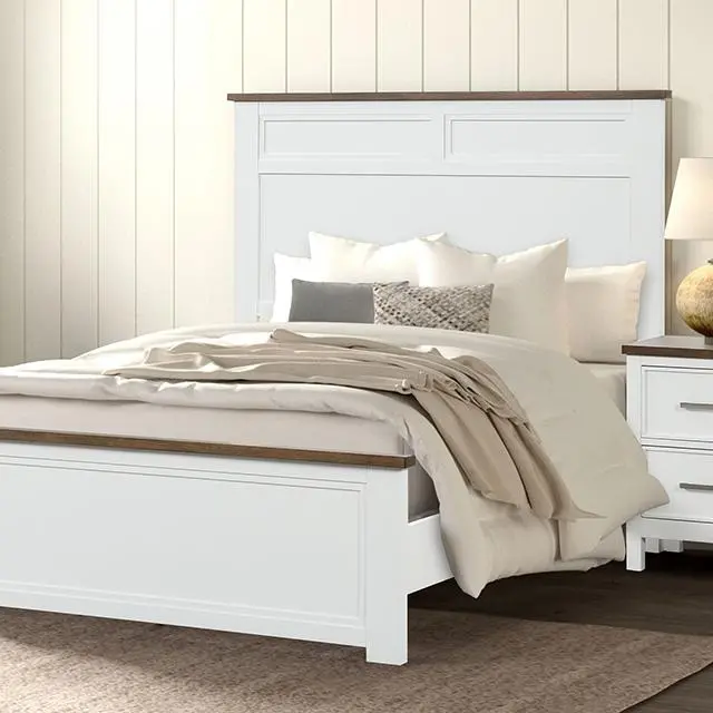 Pinetop Twin and Full Loft Bed – White and Navy Blue