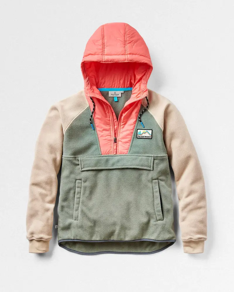 Pistachio Alexander Half-Zip Polar Hooded Fleece