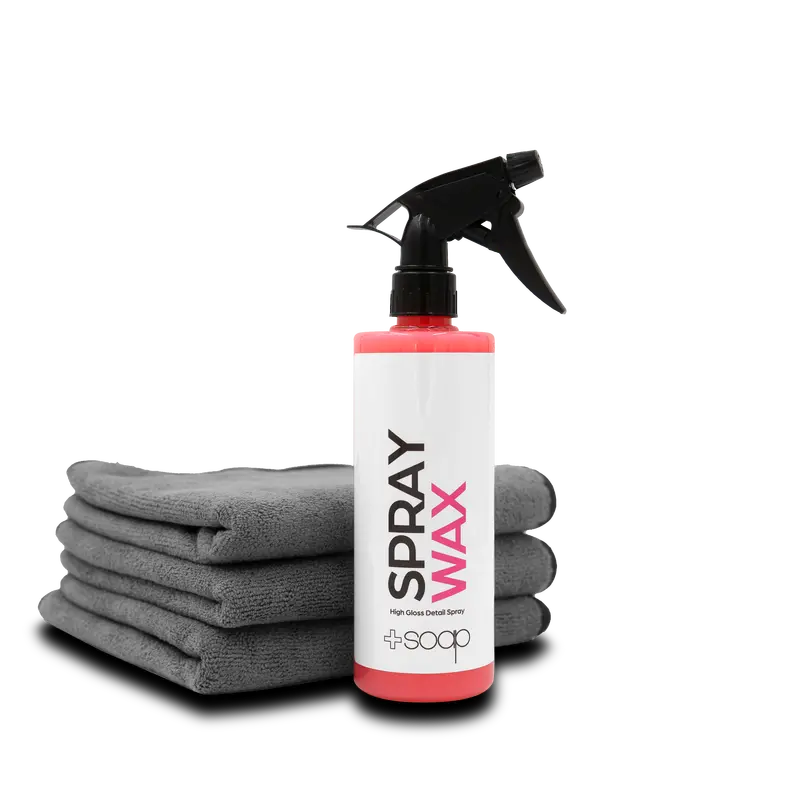 Plus Soap Spray Wax + Premium Microfiber Towel Set