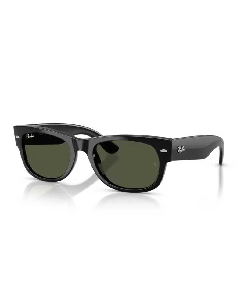 Polished Black and Green Mega Wayfarer II Sunglasses
