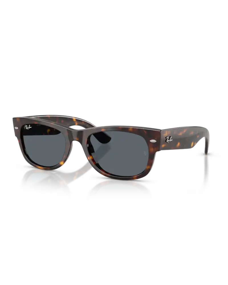 Polished Havana and Blue Mega Wayfarer II Sunglasses