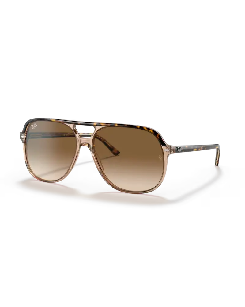 Polished Havana on Transparent Brown and Light Brown Gradient Bill Sunglasses