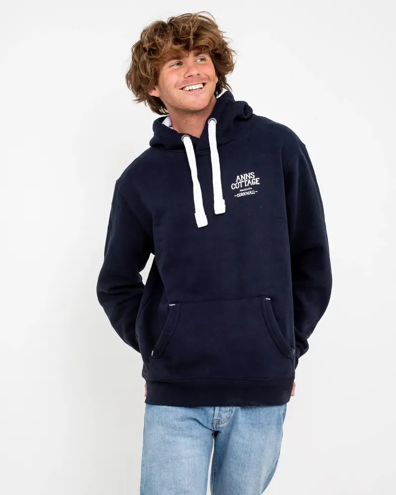Polzeath Crewneck Hoodie – French Navy & White