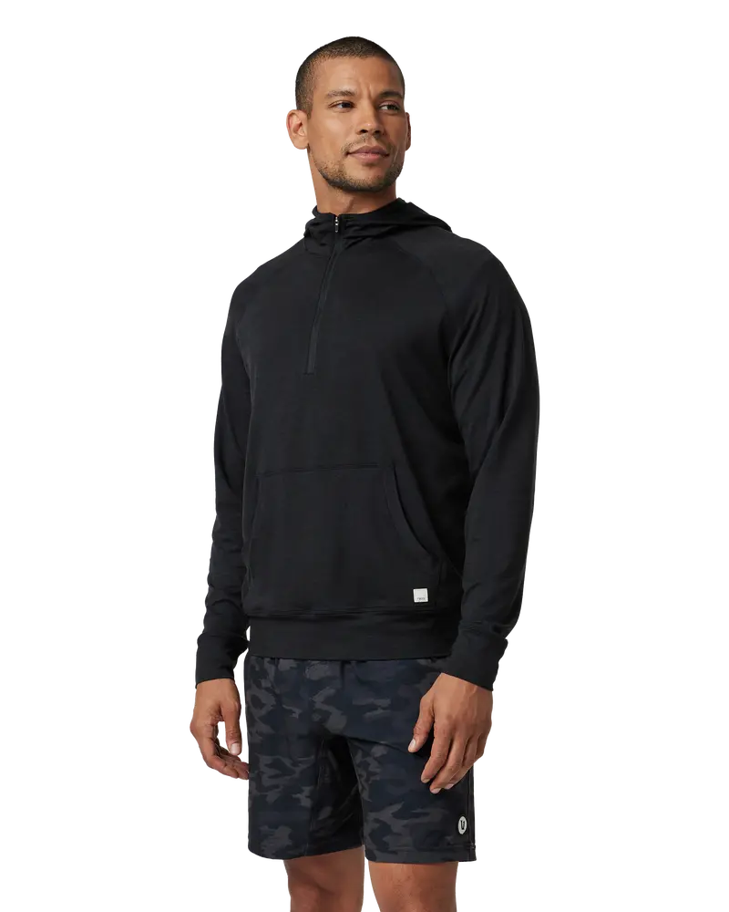 Ponto Black Heather 1/2-Zip Performance Hoodie
