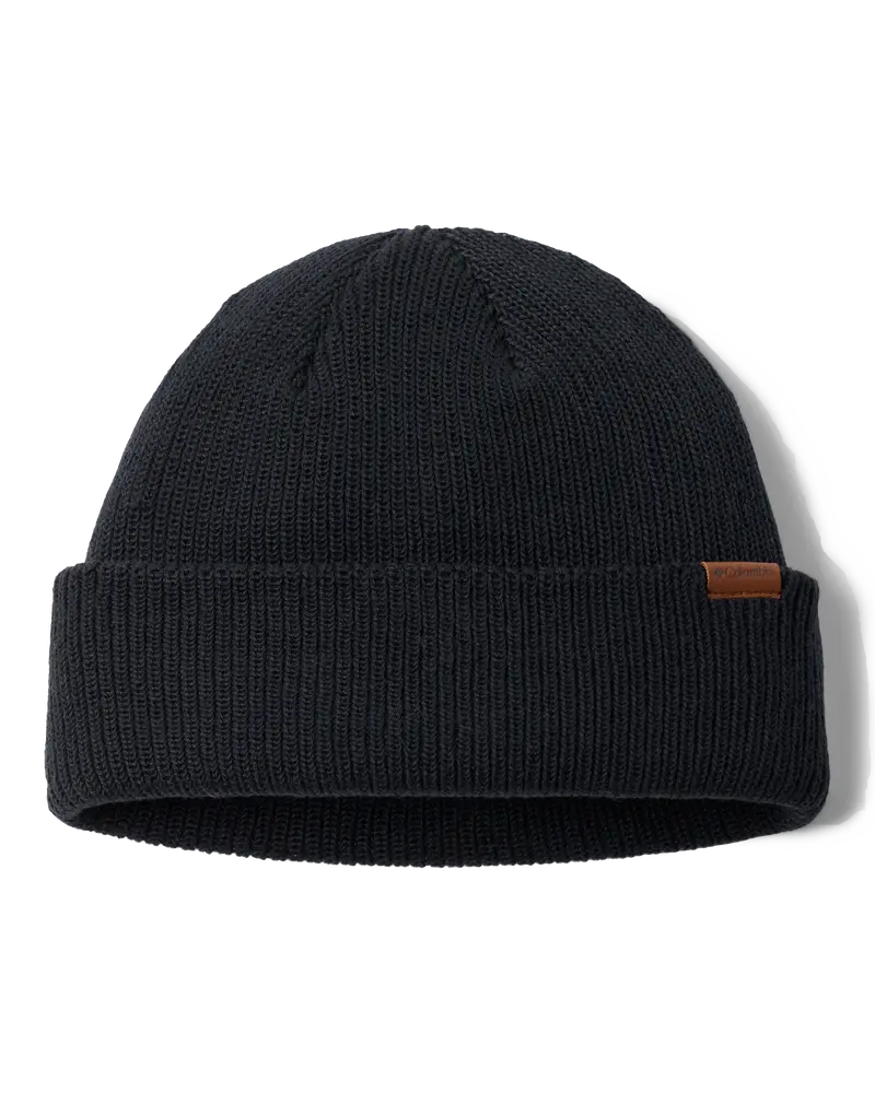 Portside Fisherman Beanie – Black Ribbed Knit Winter Hat