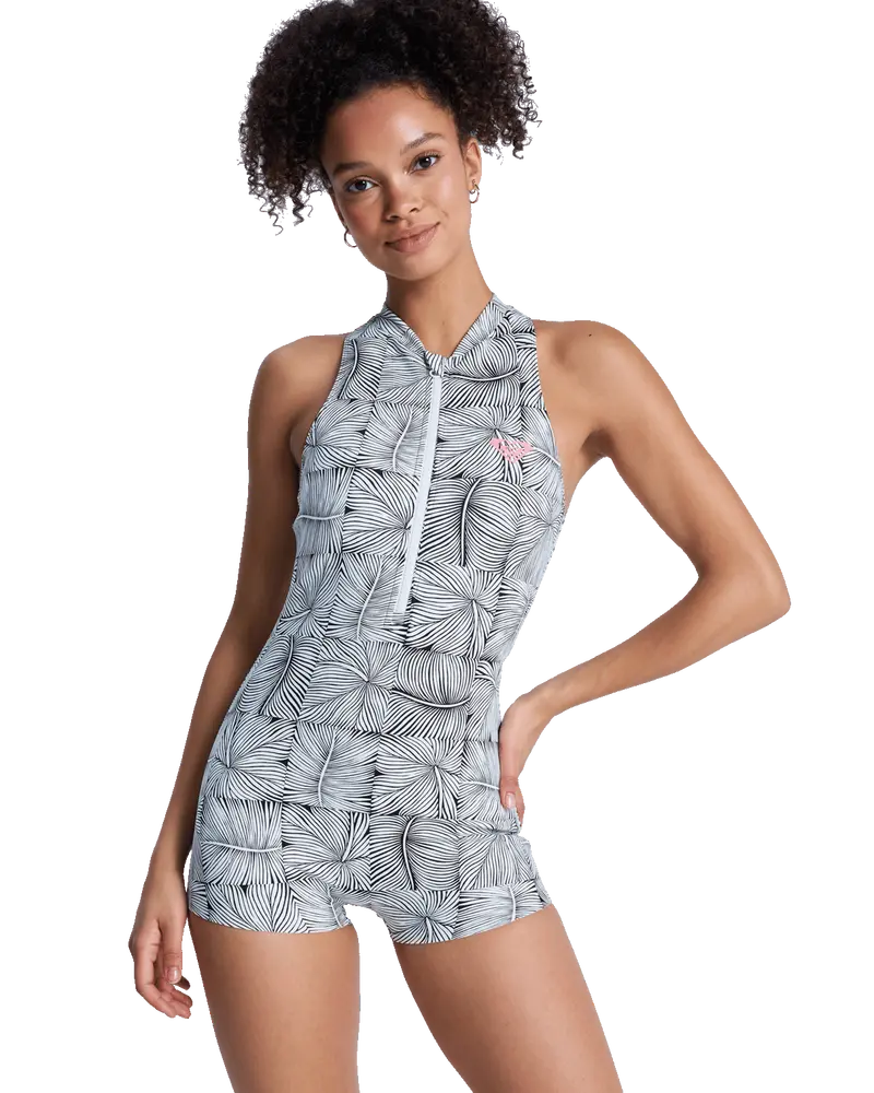 Pro Surf Boyleg One-Piece Swimsuit in Anthracite Popiscus