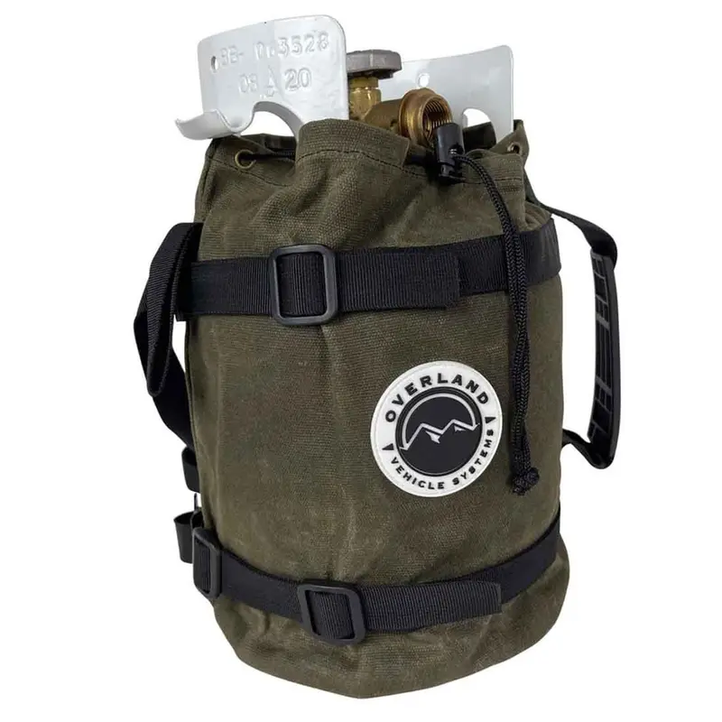 Propane Tank Transport Bag – #16 Waxed Canvas with Handles and Straps