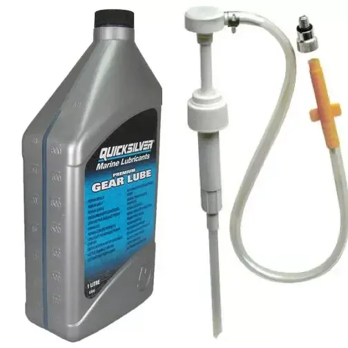 Quicksilver Premium Gear Lube + Pump Combo – SAE 80W-90 for Mercury Outboards ≤60 HP