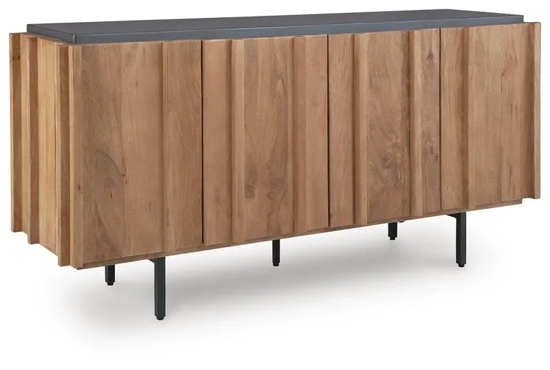 Quintavious Mid-Century Accent Cabinet – Two-Tone Wood Finish