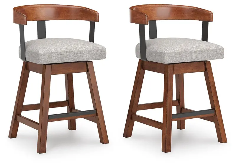 Ralene Counter-Height Barstools – Pair with Wooden Backs