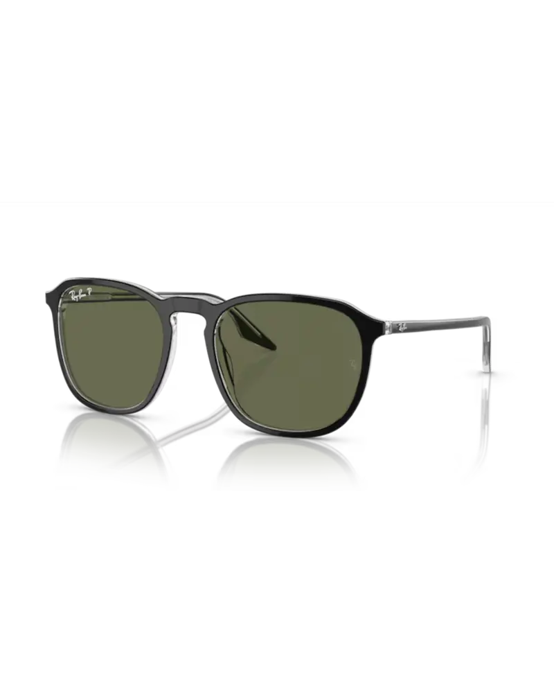 Ray-Ban RB2203 Sunglasses – Black Frame with Transparent Temple Accents