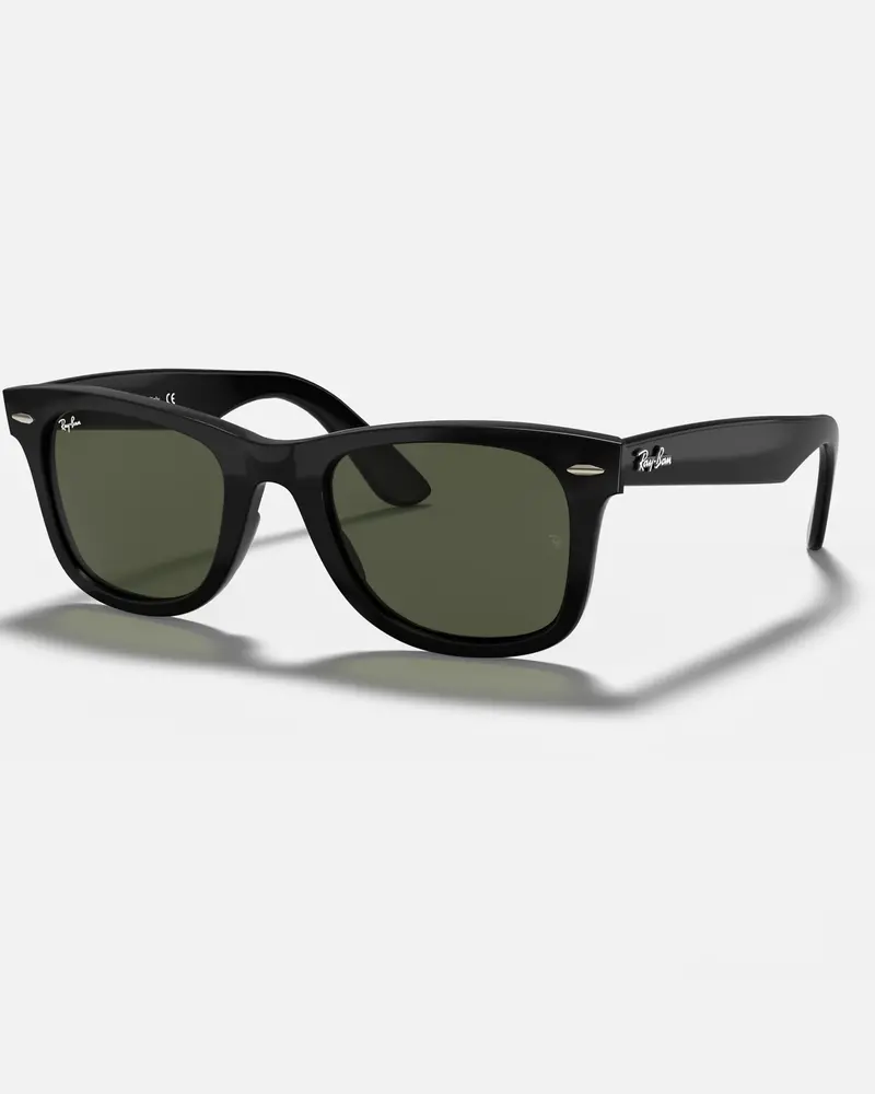 Ray-Ban RB4340 Wayfarer Ease Polished Black with Green Accents