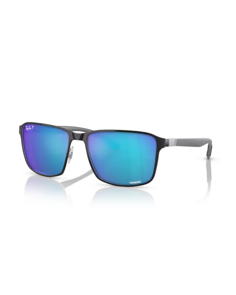 Ray-Ban RRB3721CH Chromance Sunglasses – Black Frame on Silver Temples