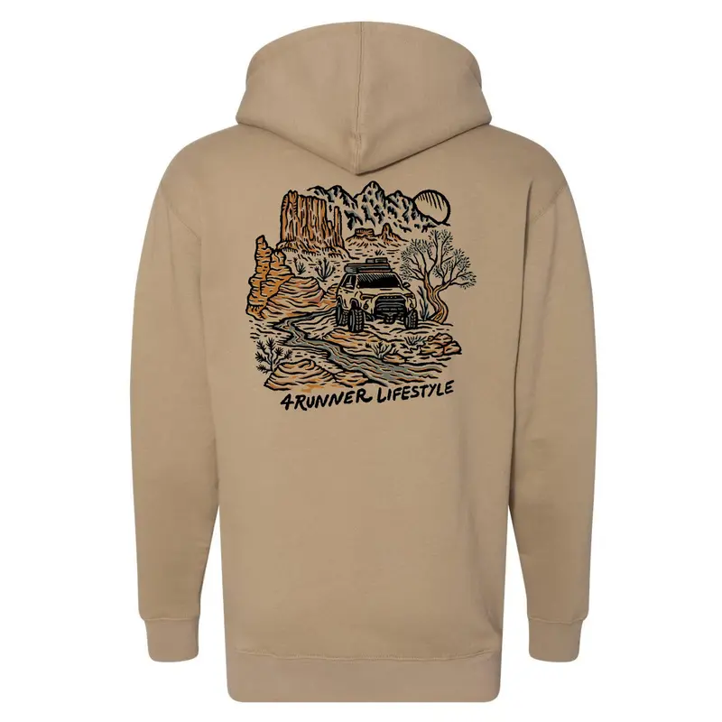 Rayco Design x 4Runner Lifestyle “For The Roaming Soul” Tan Hoodie