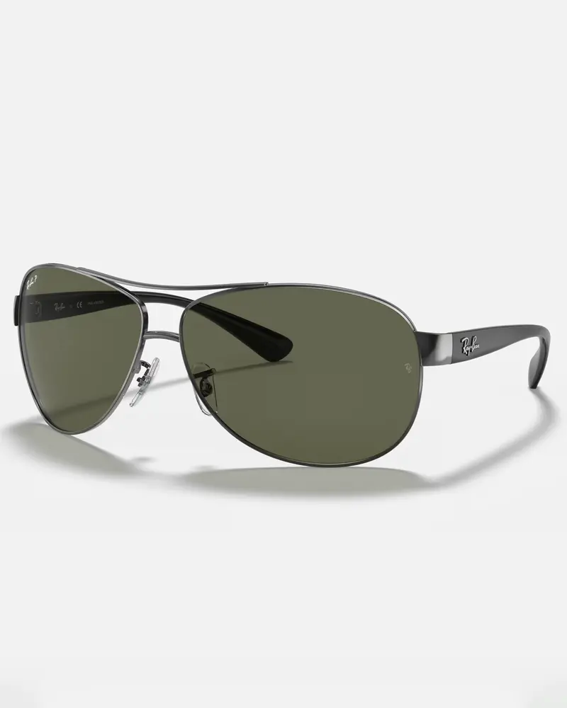 RB3386 Polarized Gunmetal-and-Black Sunglasses