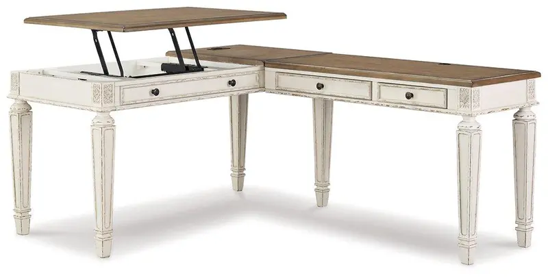 Realyn 2-Piece Lift-Top Desk Set for Small Offices