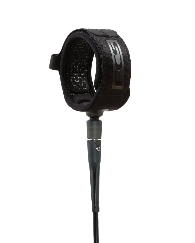 Regular Calf-Sized 9-Foot Surf Leash – Black
