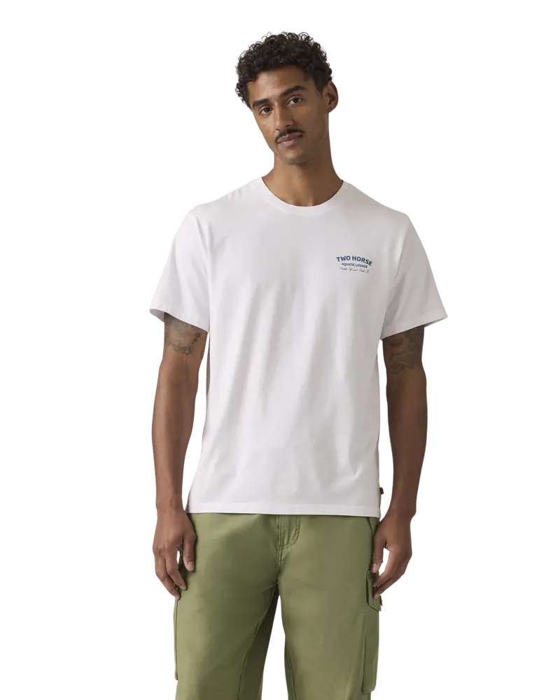 Relaxed Fit Graphic T-Shirt – Pure White