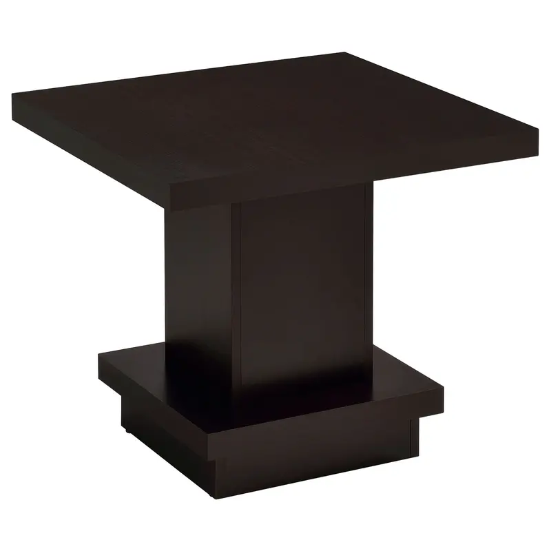Reston Round Wood End Table with Storage Shelf