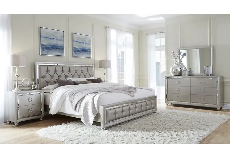 Riley Silver Full Bedroom Group