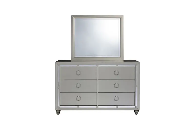 Riley Silver Six-Drawer Dresser