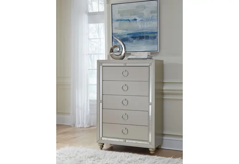 Riley Silver Tall Storage Chest