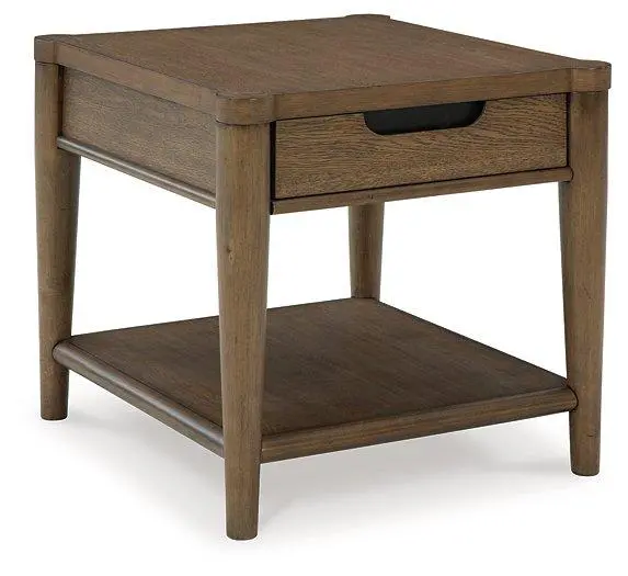 Roanhowe Minimalist Wood End Table for Living Room