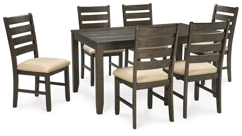 Rokane 7-Piece Dining Set with Table and Chairs