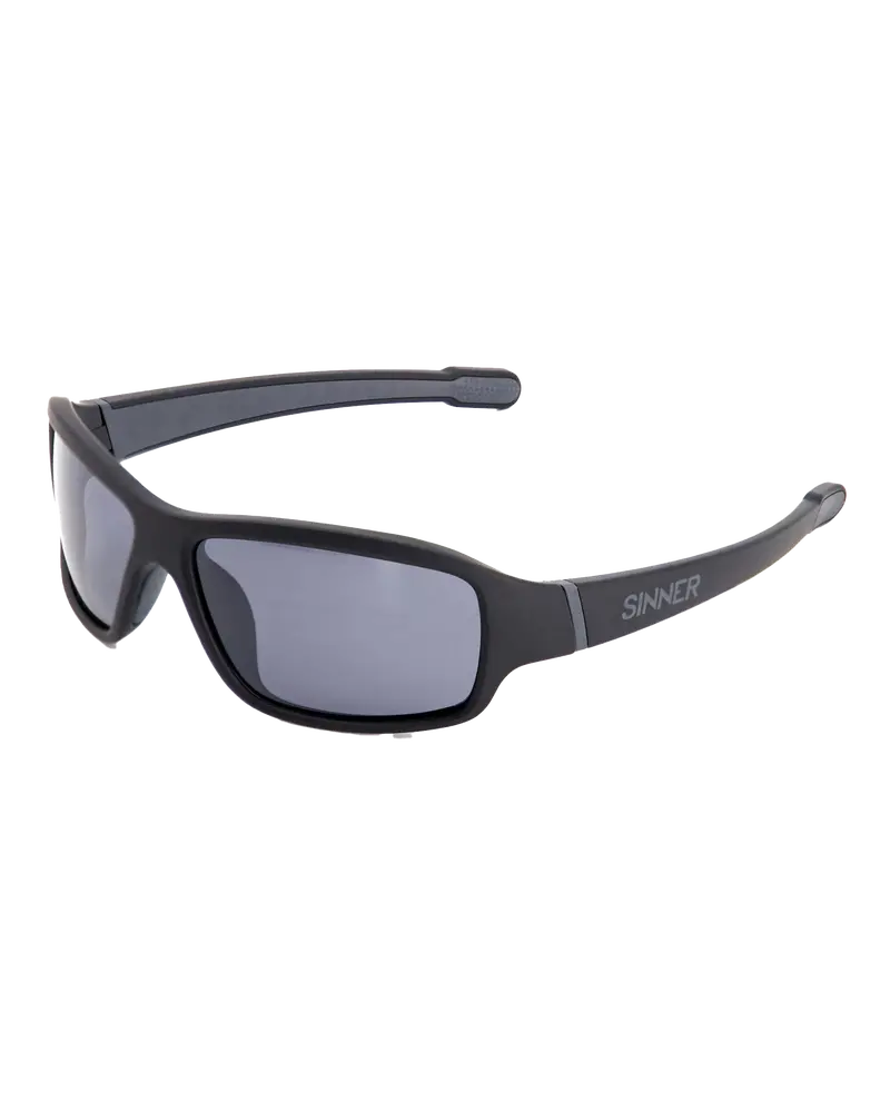 Ros X Black Frame Sunglasses with Smoke Flash Mirror Lenses