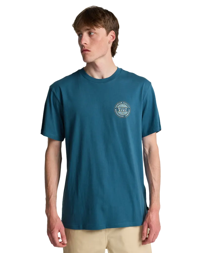 Rotor Breathable Cotton Tee in Real Teal