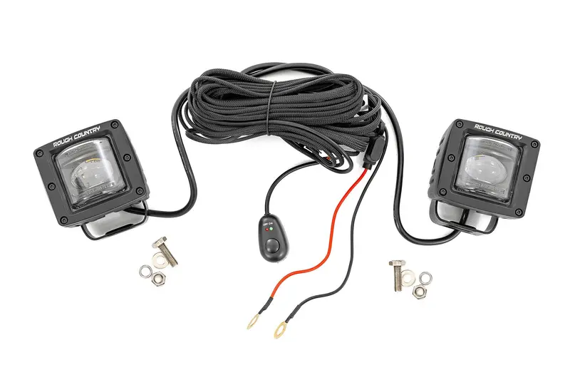 Rough Country 2-Inch Black Series LED Fog Light Pods