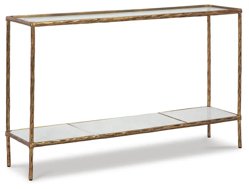 Ryandale Slim Console Sofa Table with Shelf