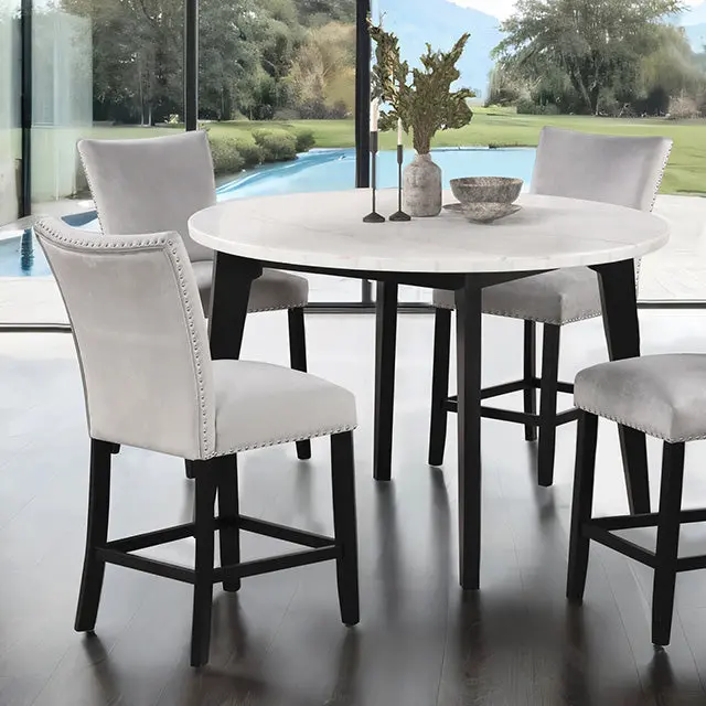 Sabro 5-Piece Black Counter-Height Dining Set