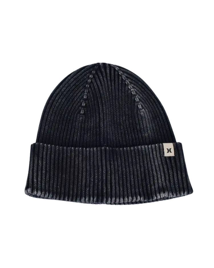 Sadie Slouchy Beanie – Matte Black Stretch Knit