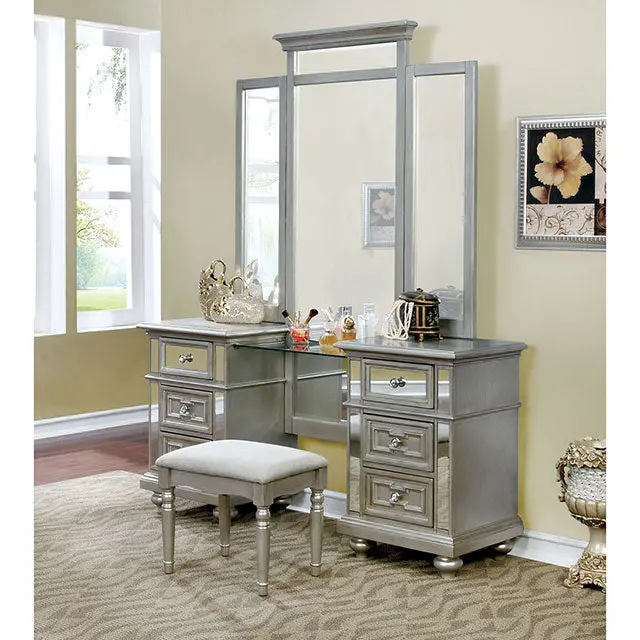 Salamanca Modern Vanity Set with Matching Stool