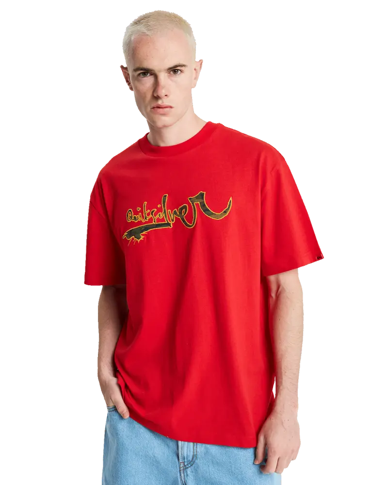 Salsa-Color Vortex Crewneck T-Shirt