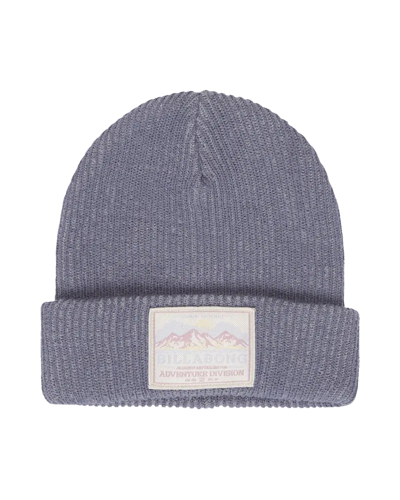 Salted Blue Wave Check Knit Beanie