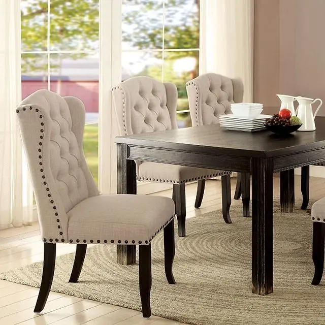 Sania I Antique Black 72-Inch Extendable Dining Table
