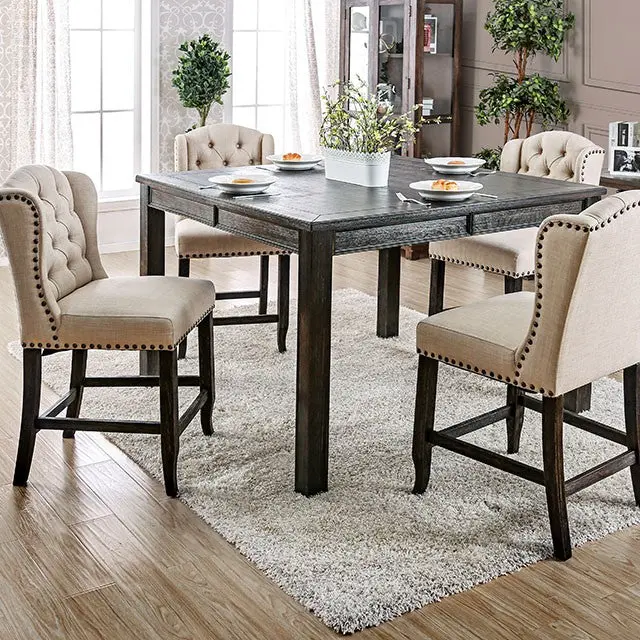 Sania Modern Counter Height Table – Two-Tone Finish