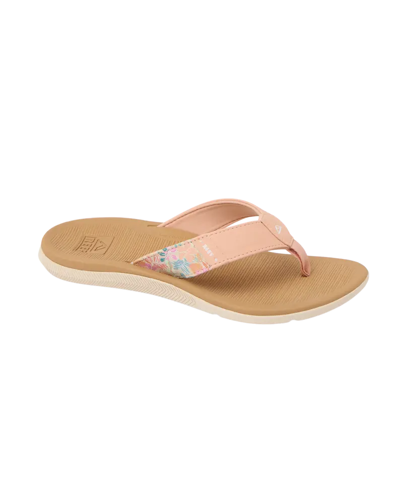 Santa Ana Peach and Tan Flip Flops