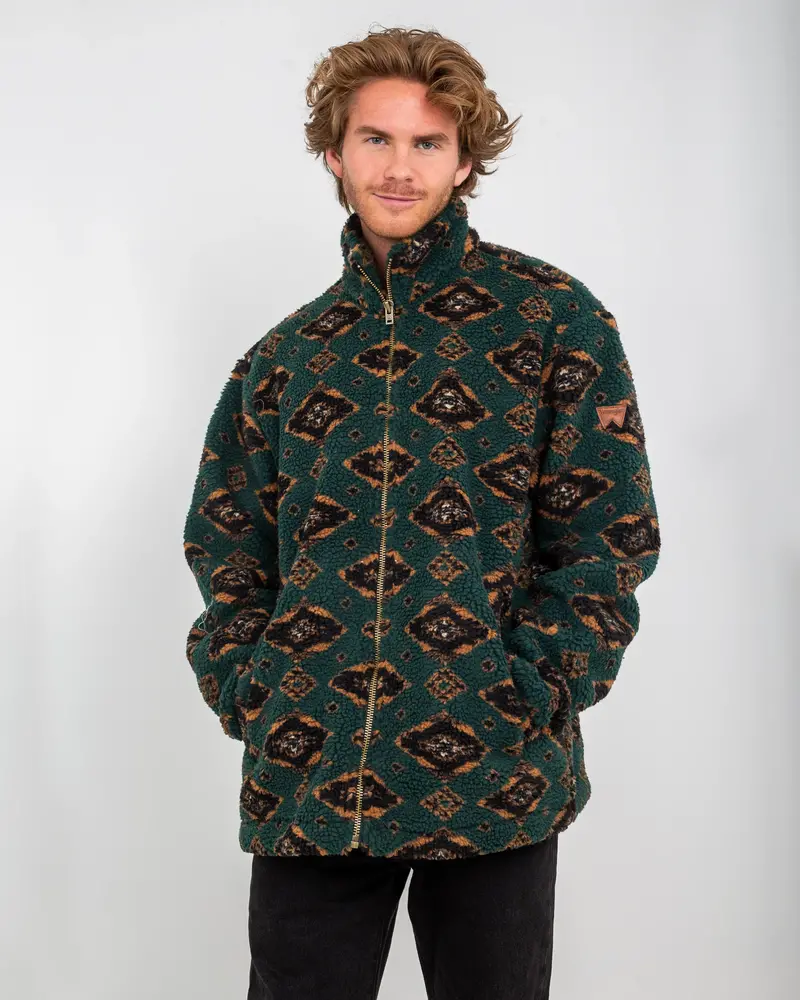 Scarab Sherpa Fleece Zip-Up Jacket