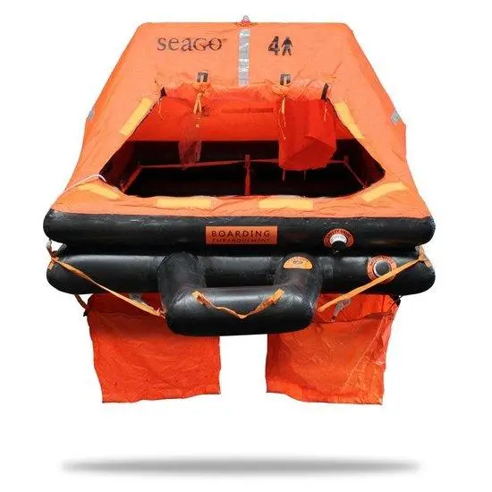 Seago Sea-Master 10-Person Offshore Liferaft – ISO 9650-1 Canister, <24-Hour Marine Safety
