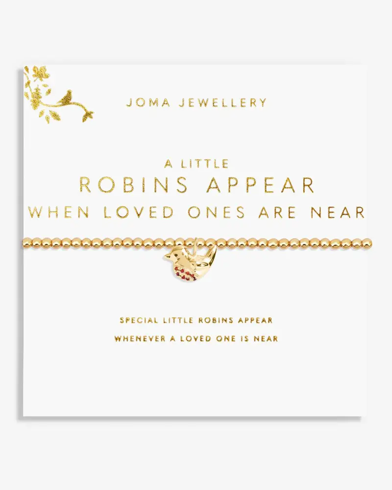 Sentimental Gold-Plated Bracelet: ‘Robins Appear When Loved Ones Are Near’