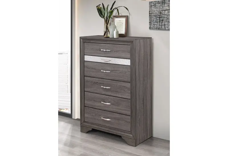 Seville Grey 6-Drawer Chest – Modern Bedroom Organizer