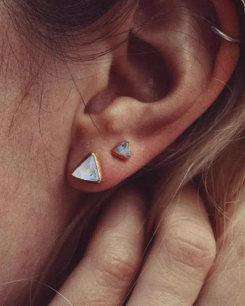Shrine Stud Earrings – Gold-Plated Sterling Silver