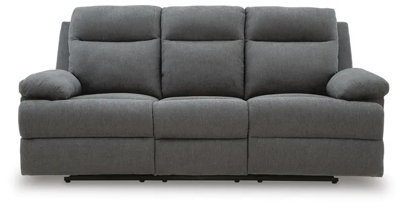 Side-Swipe Power Recliner Sofa Featuring Drop-Down Table